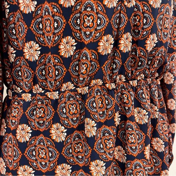 DR2 Floral Long Sleeve mini Dress bohemian style size large - Picture 5 of 15